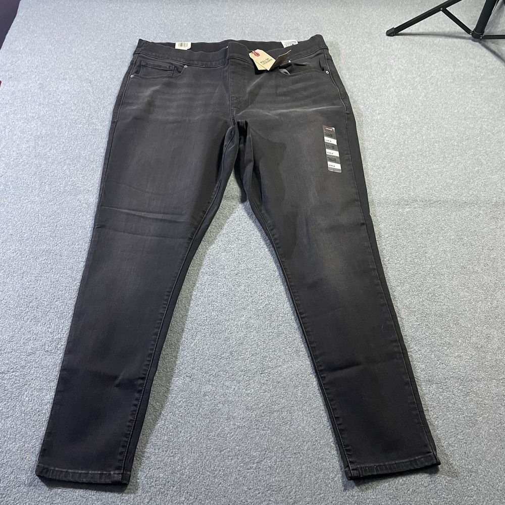 Levi's Women's Plus Pull-On Leggings Jeans 20W M Shaping Black Charcoal NWT